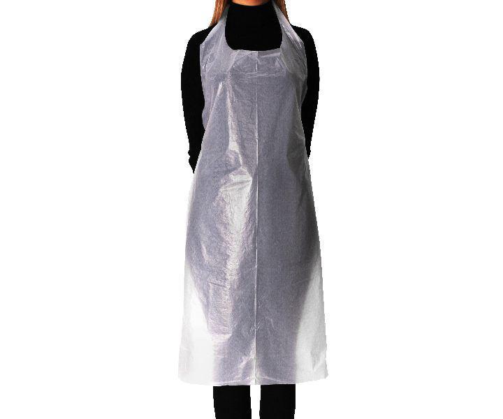 DISPOSABLE SLEEVELESS LDPE APRON-WHITE